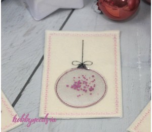 Stickdatei - ITH Postkarte Glitterkugel